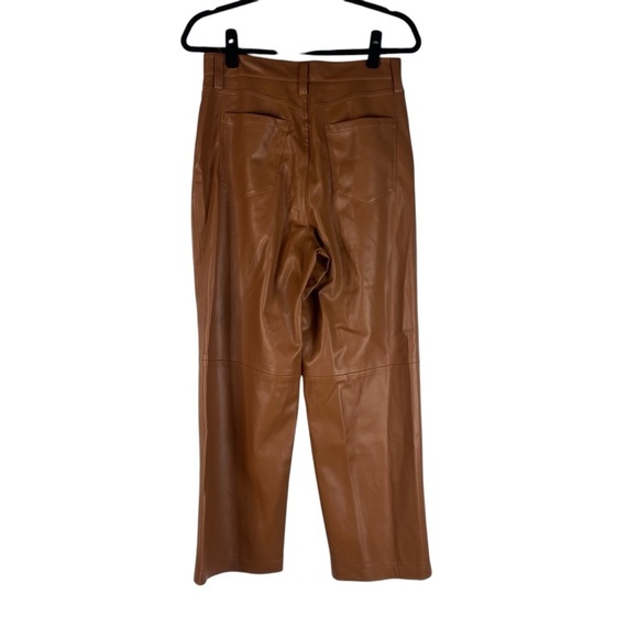 Blank NYC Baxter Ribcage Straight Leg Vegan Faux Leather Pants 29 Carmel Tan - Picture 4 of 13